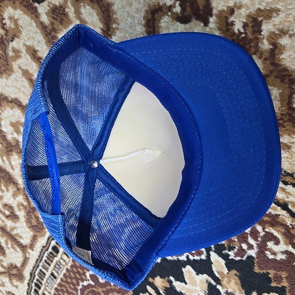 Vintage Novelty Trucker Hat Snapback Cap Retro Funny 80s 90s 1980 1990 Blue Mesh - Picture 4 of 7
